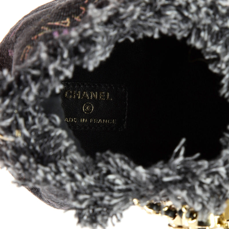 Chanel Denim Mood Chain Bucket Bag Logo