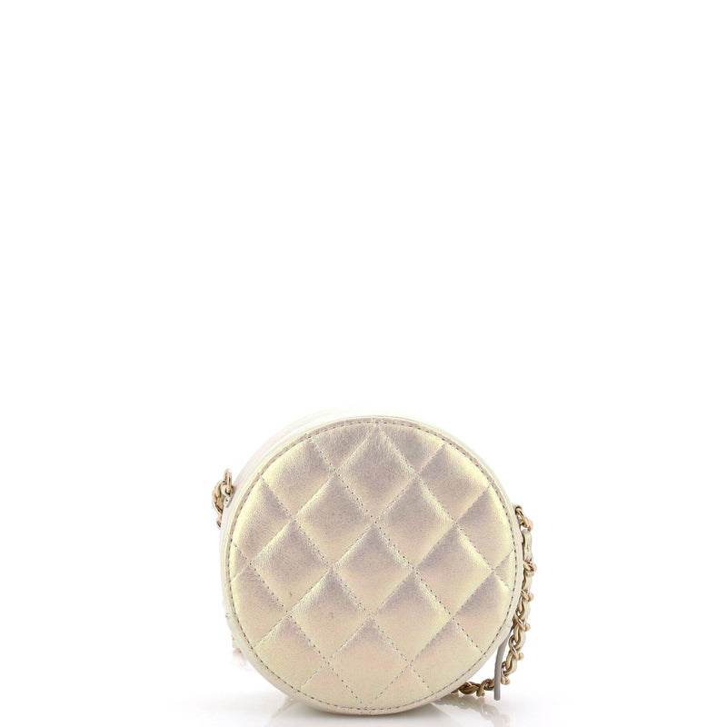 Chanel Round Clutch With Chain Quilted
