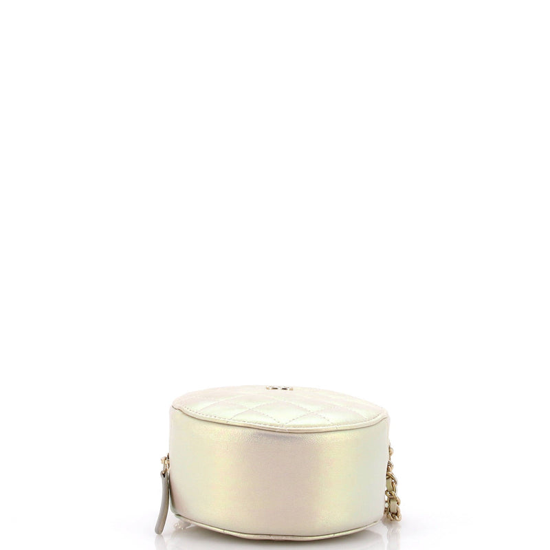 Chanel Round Clutch With Chain Quilted
