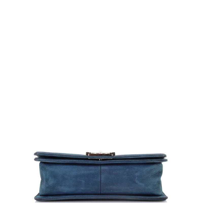 Chanel Boy Flap Bag Chevron Nubuck Old