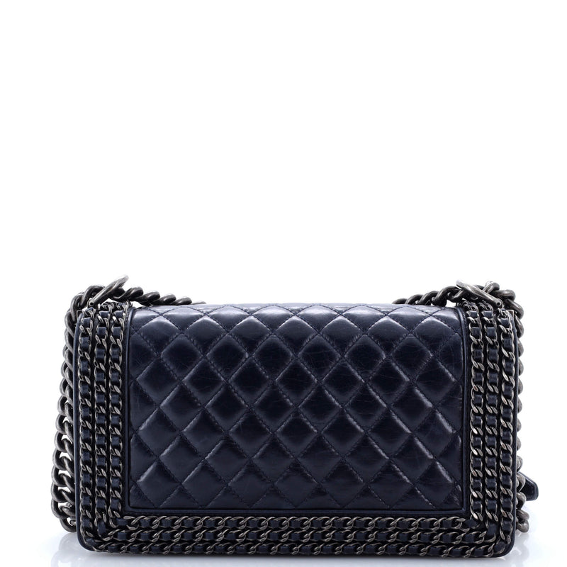 Chanel Chained Boy Flap Bag Quilted