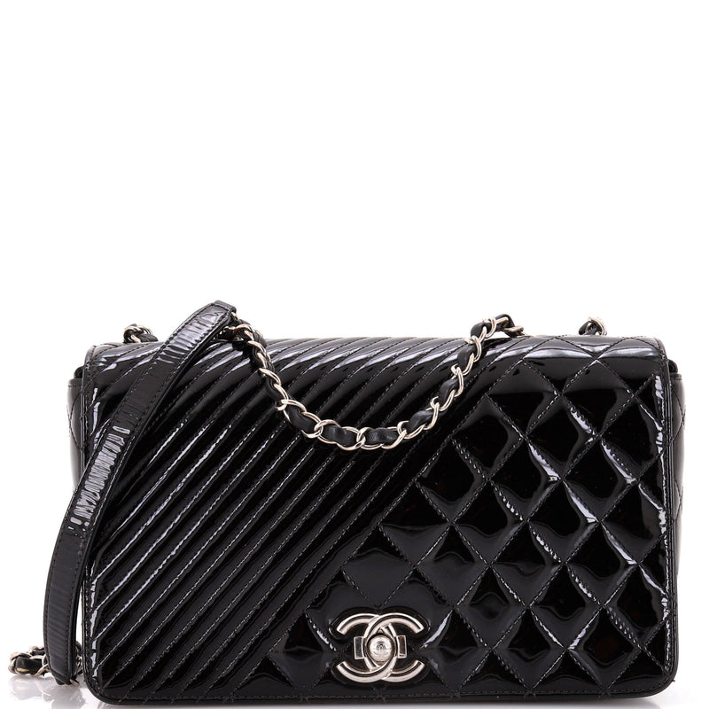 Chanel Coco Boy Flap Bag Quilted Patent