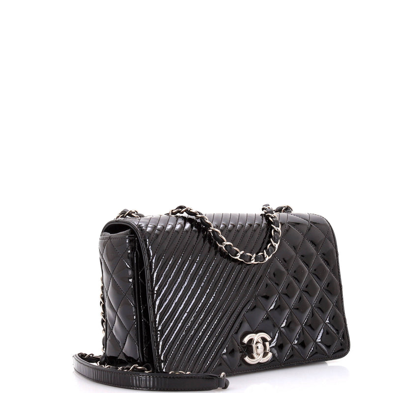 Chanel Coco Boy Flap Bag Quilted Patent