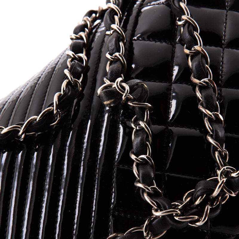 Chanel Coco Boy Flap Bag Quilted Patent