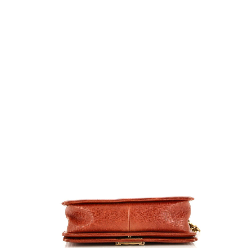 Chanel Boy Flap Bag Quilted Caviar Old