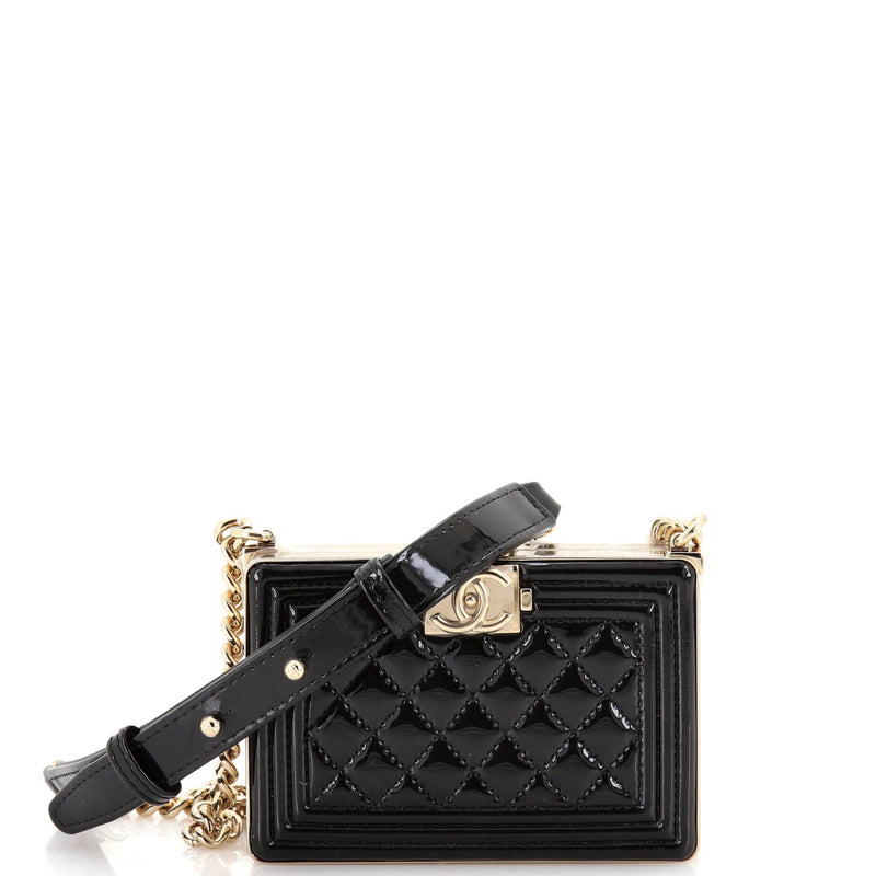 Chanel Boy Chain Box Minaudiere Quilted
