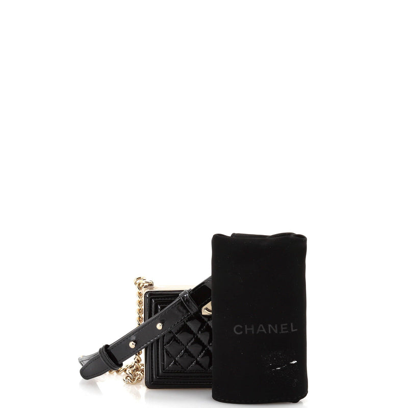 Chanel Boy Chain Box Minaudiere Quilted