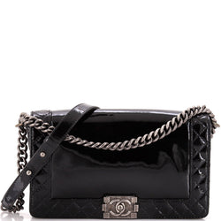 Chanel Reverso Boy Flap Bag Patent New