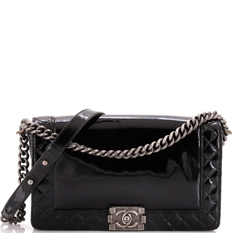 Chanel Reverso Boy Flap Bag Patent New