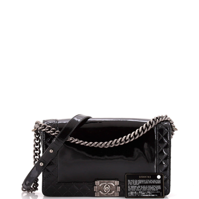 Chanel Reverso Boy Flap Bag Patent New