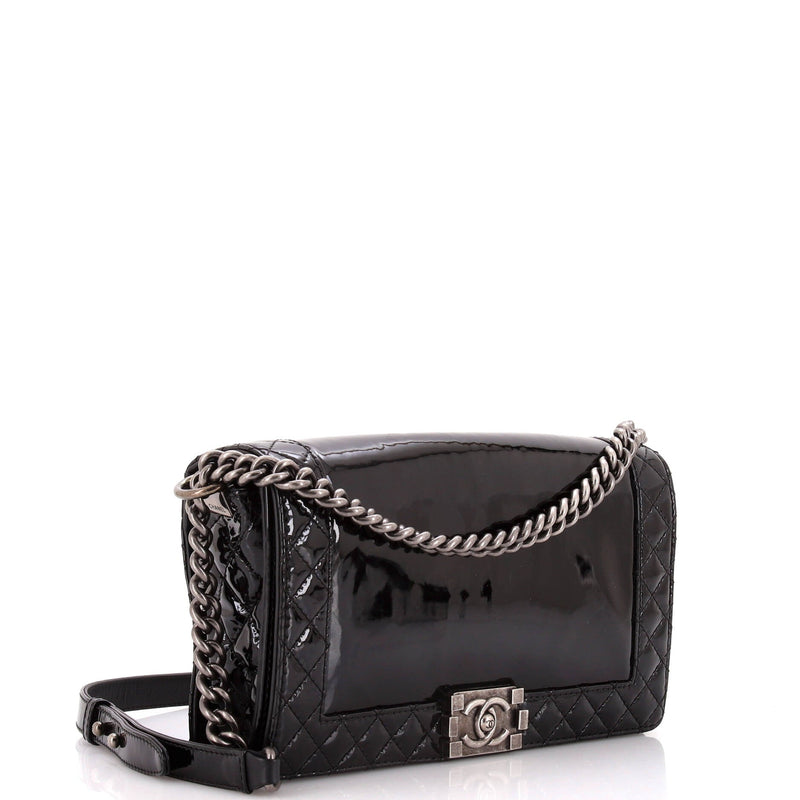 Chanel Reverso Boy Flap Bag Patent New