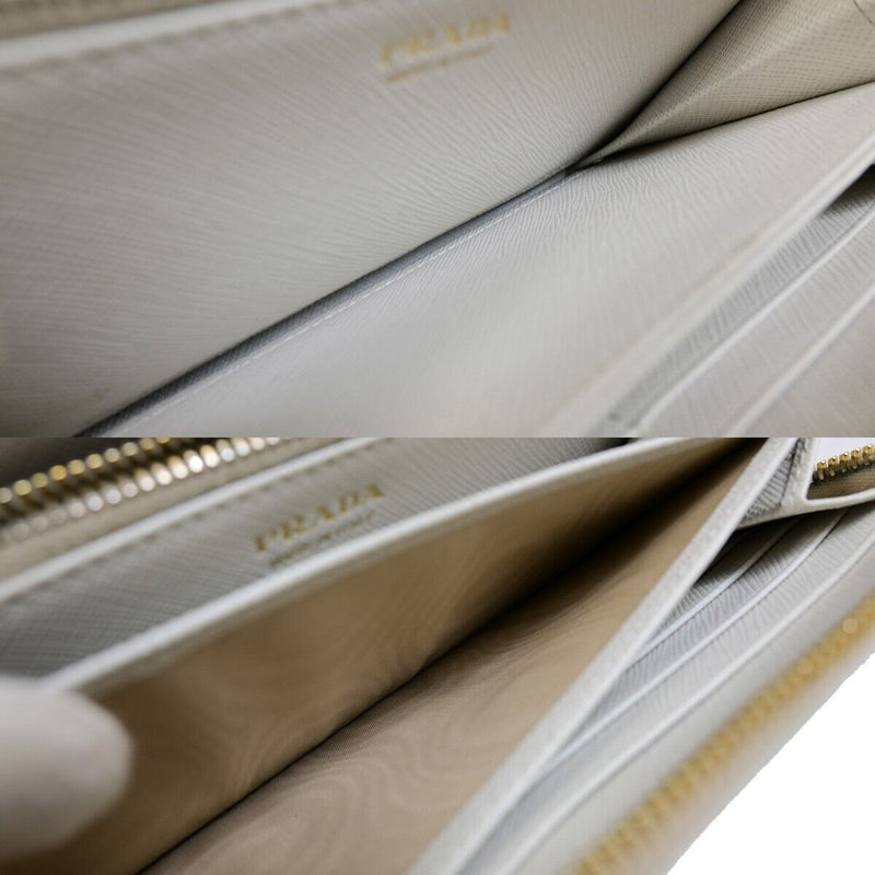 Prada Logo Saffiano Long Zipper Around