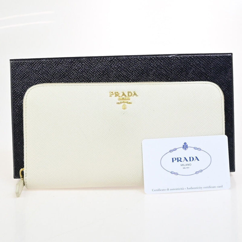 Prada Logo Saffiano Long Zipper Around