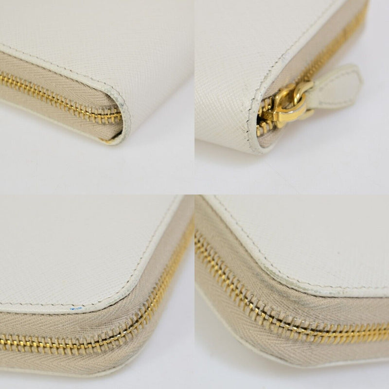 Prada Logo Saffiano Long Zipper Around