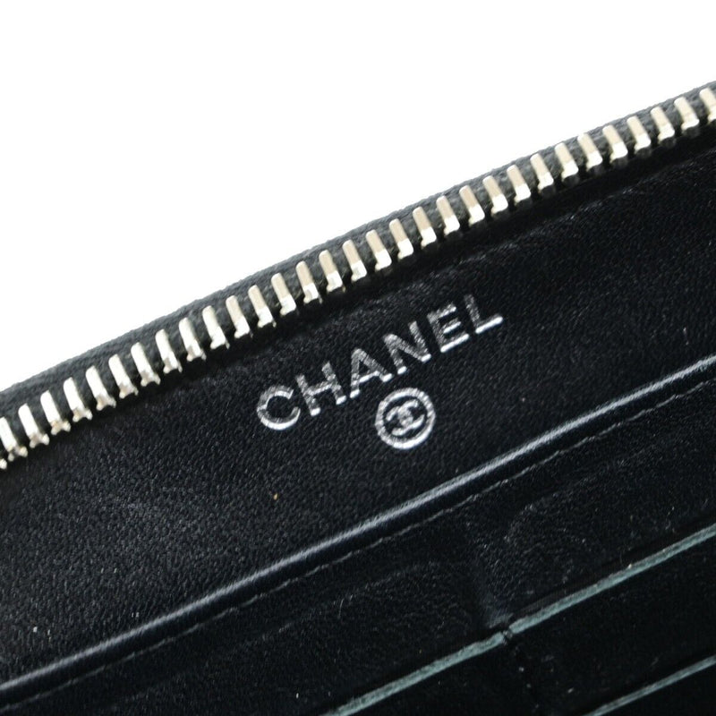 Chanel Cc Logo Matelasse Zipper Around