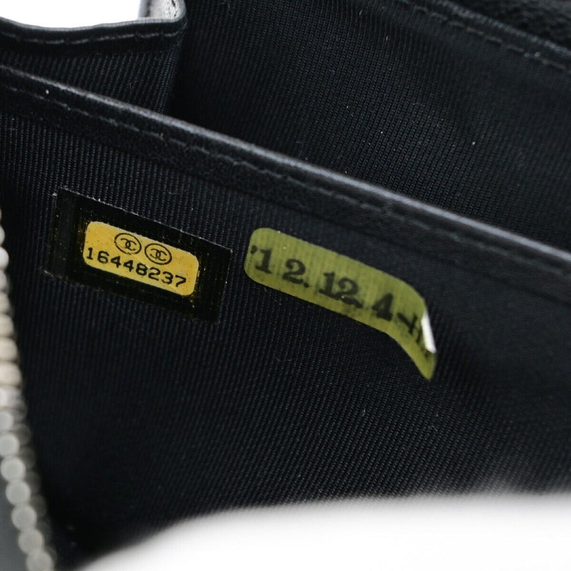 Chanel Cc Logo Matelasse Zipper Around