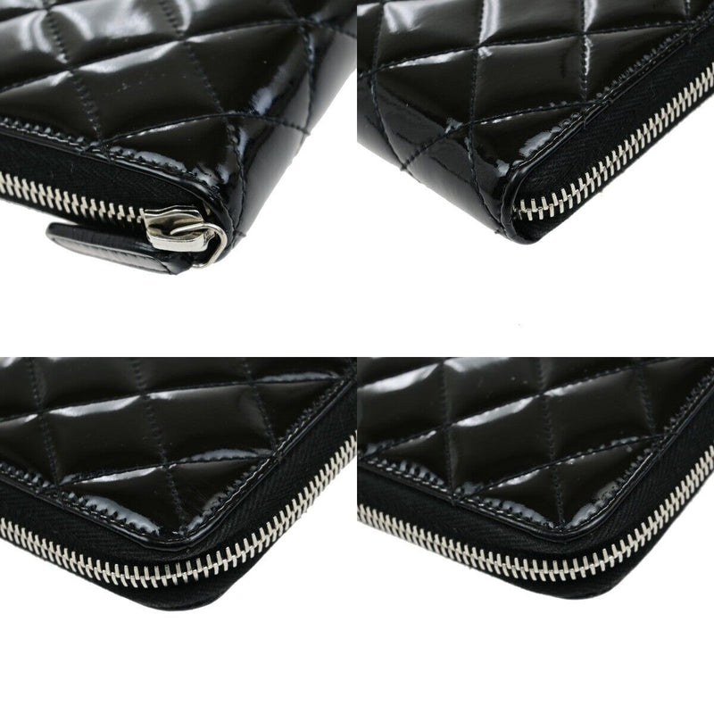 Chanel Cc Logo Matelasse Zipper Around