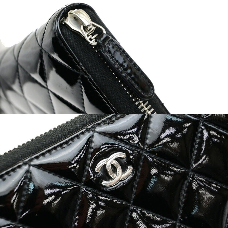 Chanel Cc Logo Matelasse Zipper Around