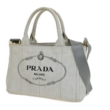 Prada Logo Canapa 2Way Shoulder Hand Bag