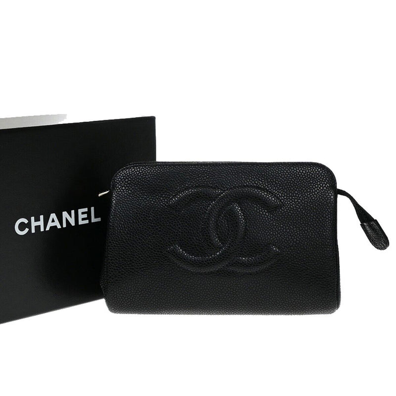 Chanel Cc Logo Mini Pouch Bag Grained