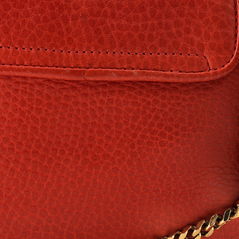 Gucci Chain Shoulder Bag Leather Small