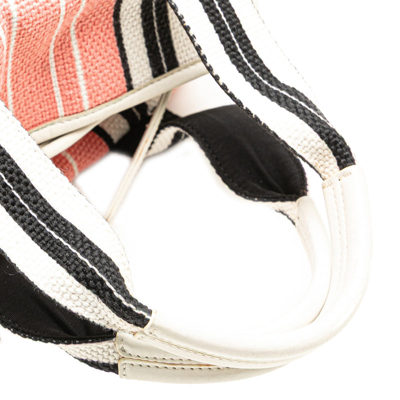 Chanel Cc Stripe Pink Canvas Fabric
