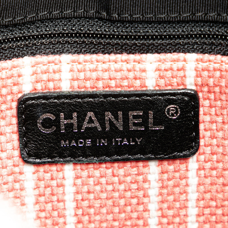Chanel Cc Stripe Pink Canvas Fabric