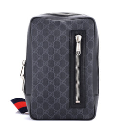 Gucci Soft Zip Sling Bag Gg Coated