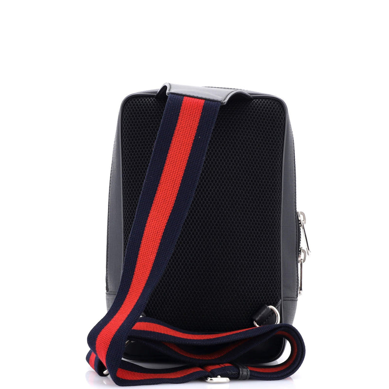 Gucci Soft Zip Sling Bag Gg Coated