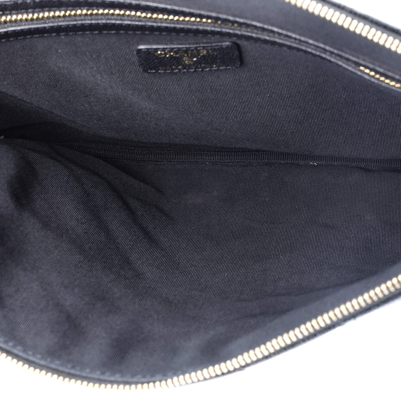 Chanel O Case Clutch Quilted Caviar
