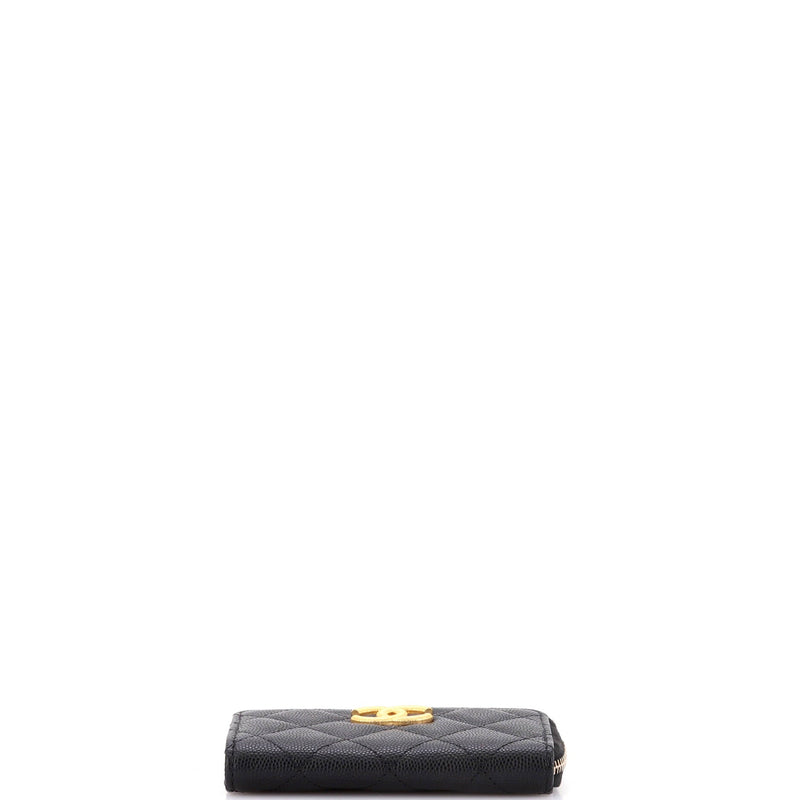 Chanel Textured Cc Zipped Key Holder