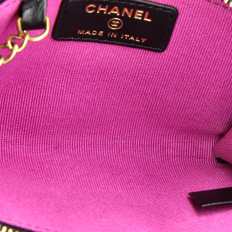 Chanel Textured Cc Zipped Key Holder