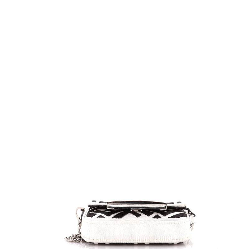 Fendi Chain Baguette Charm Bag Zucca