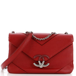 Chanel Macro Flap Bag Chevron Caviar