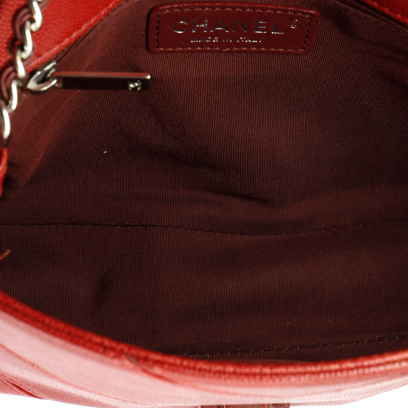 Chanel Macro Flap Bag Chevron Caviar