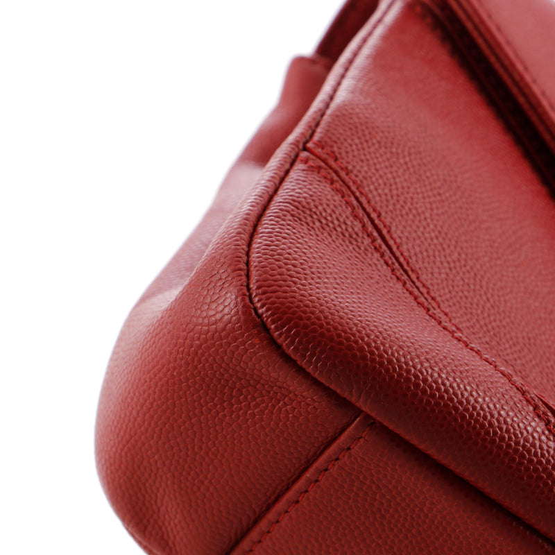 Chanel Macro Flap Bag Chevron Caviar