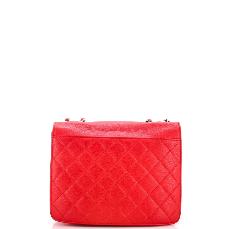 Chanel Cc Box Flap Bag Quilted Caviar