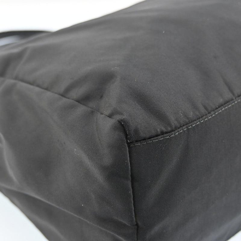 Prada Nylon Leather Hand Tote Bag