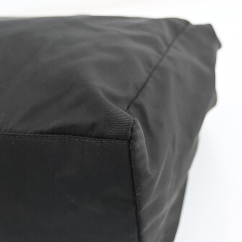 Prada Nylon Leather Hand Tote Bag