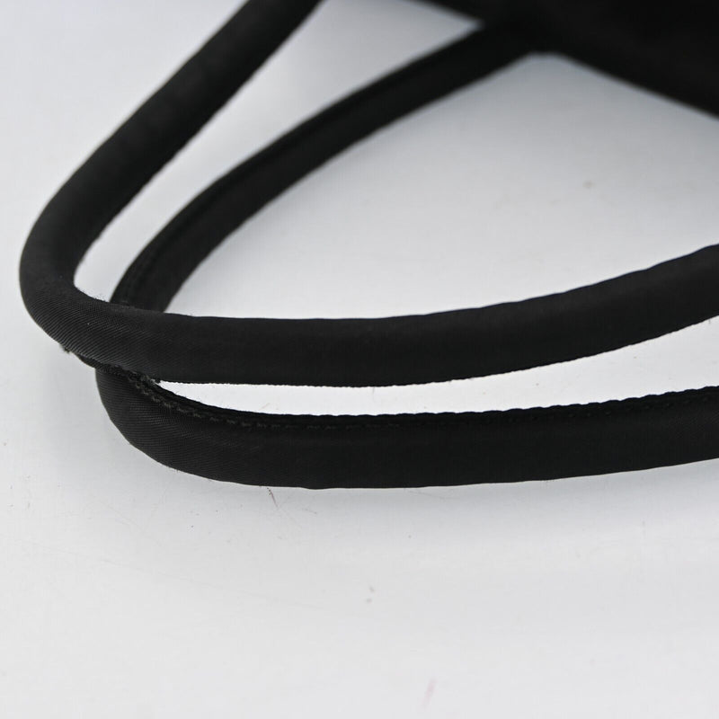 Prada Nylon Leather Hand Tote Bag