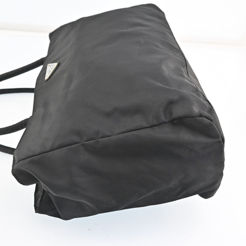 Prada Nylon Leather Hand Tote Bag