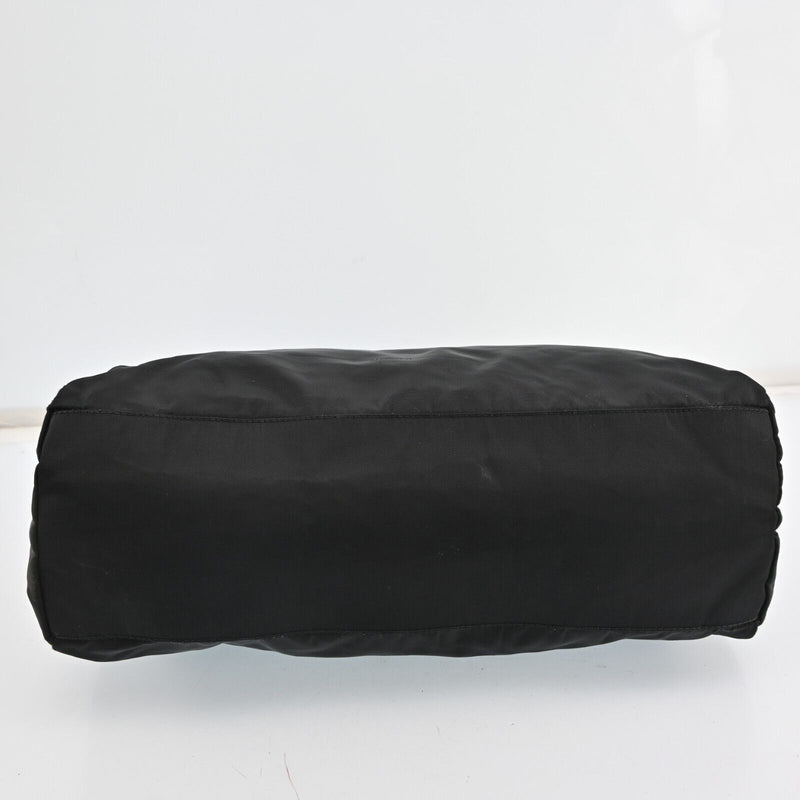Prada Nylon Leather Hand Tote Bag