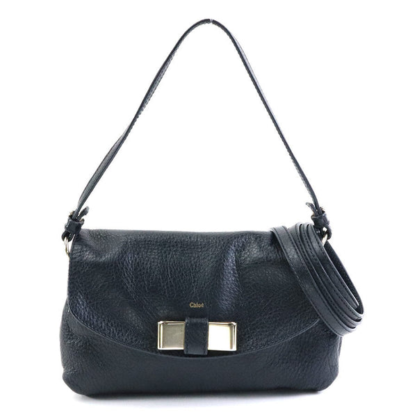 Chloe Shoulder Bag Black Leather -