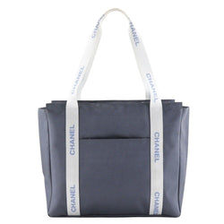 Chanel Logo Tote Bag Sports Line Gray