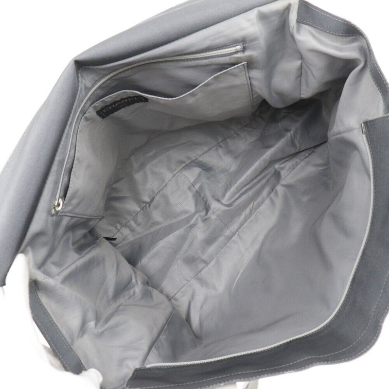 Chanel Logo Tote Bag Sports Line Gray