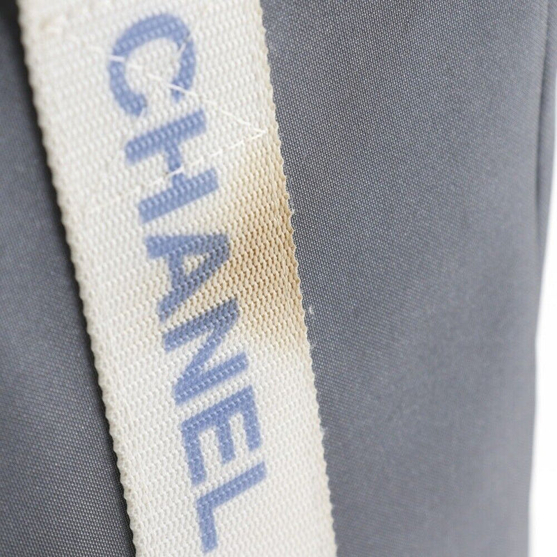 Chanel Logo Tote Bag Sports Line Gray