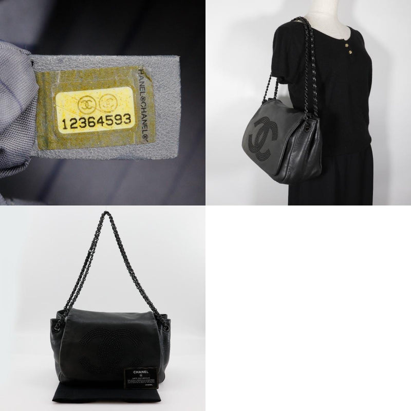 Chanel Wchainshoulder Shoulder Bag Studs
