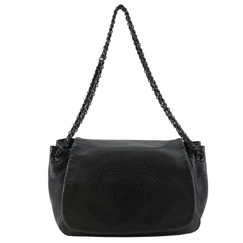 Chanel Wchainshoulder Shoulder Bag Studs