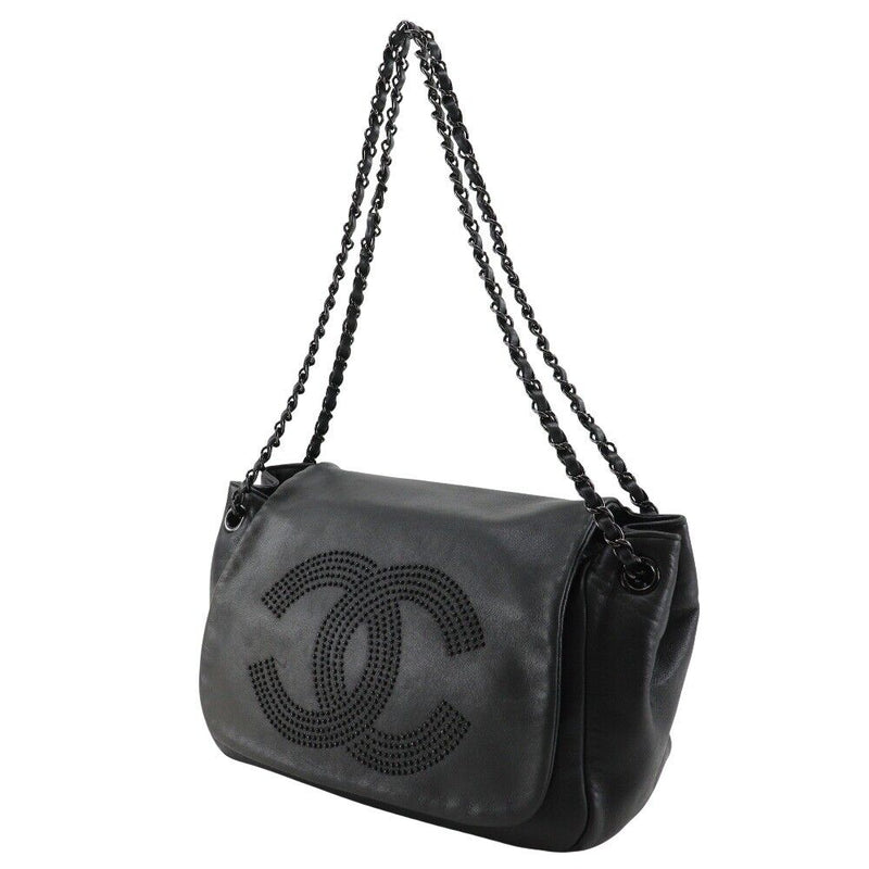 Chanel Wchainshoulder Shoulder Bag Studs