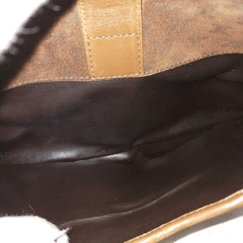 Celine Shoulder Bag Brown Suede Leather